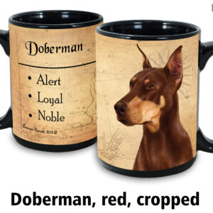 Doberman red and tan crop ears Mug