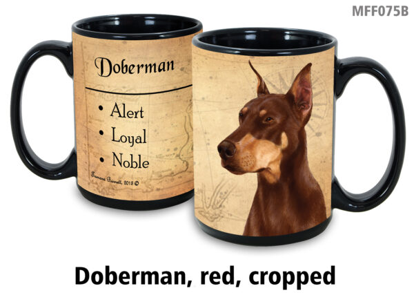 Doberman red and tan crop ears Mug