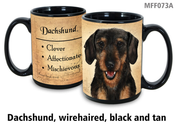 Dachshund wirehair black and tan Mug