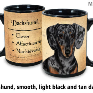 Dachshund smooth dapple light black and tan Mug