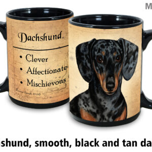Dachshund smooth dapple dark black and tan Mug