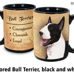 Colored bull terrier black and white Mug