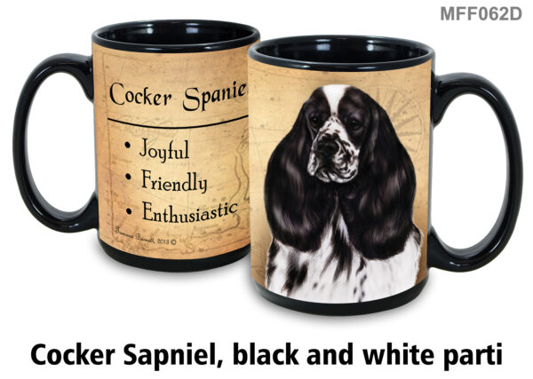 Cocker Spaniel,Black and White Parti Mug