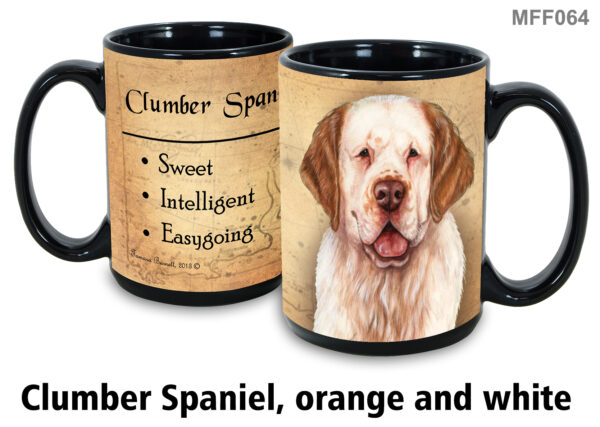 Clumber Spaniel, Orange and White Mug