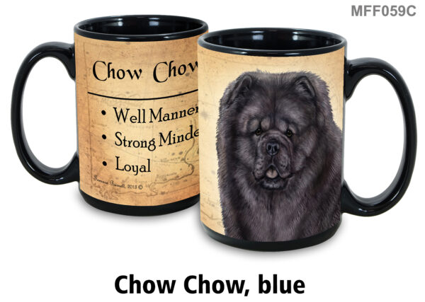 Chow Chow, Blue Mug