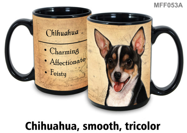 Chihuahua, Shorthaired, Smooth Tricolor