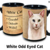 White Odd Eyed Cat Mug - Image 2