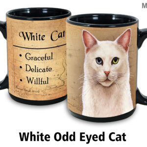 White Odd Eyed Cat Mug