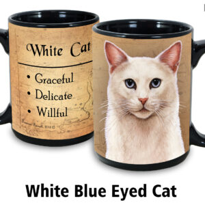 White Blue Eyed Cat Mug