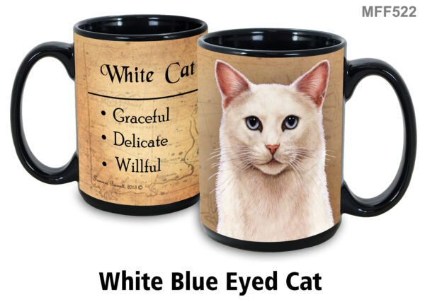 White Blue Eyed Cat Mug