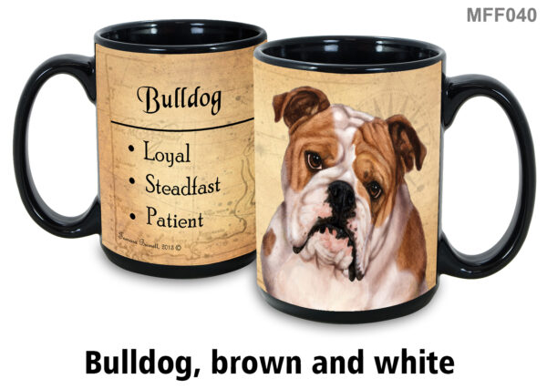 Bulldog Brown and White Mug