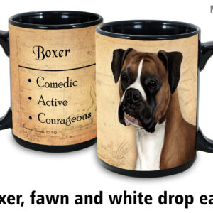 Boxer, Fawn and White drop Ears Mug