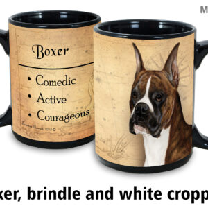 Boxer, Brindle and white cropped Mug