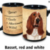 Basset, Red and White Mug - Image 2