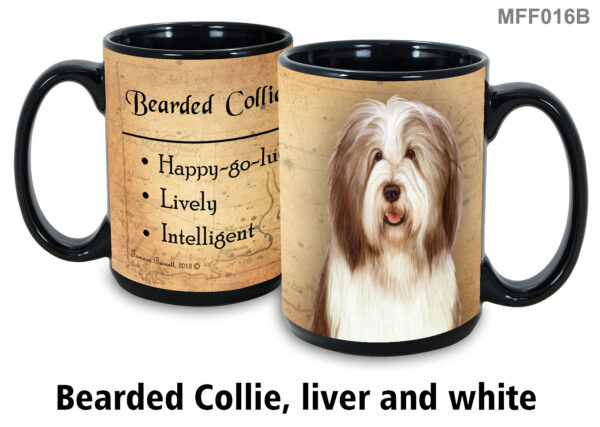 Breaded Collie, Liver and white