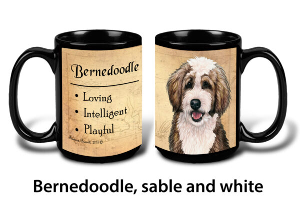 Bernedoodle, Sable and White Mug