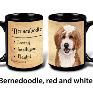 Bernedoodle, Red and White Mug