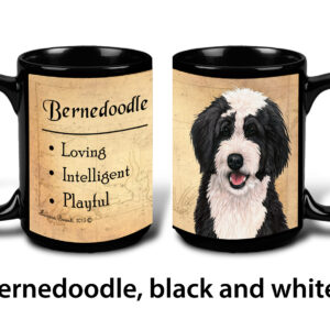 Bernedoodle Black and White Mug