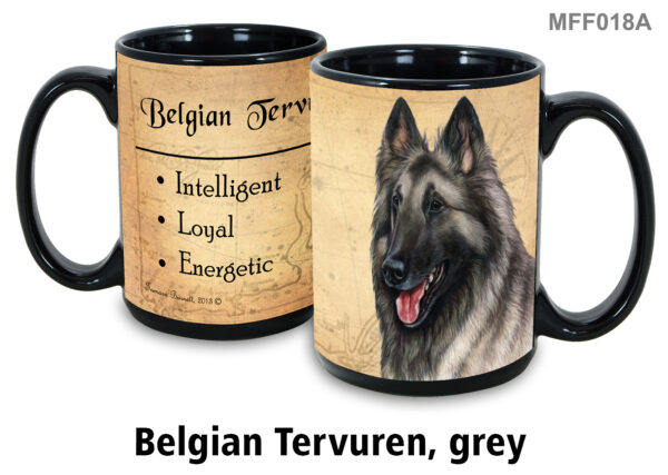 Belgian Tervuren, Grey Mug