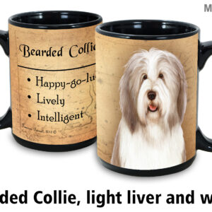 Bearded collie, light liver and white Mug