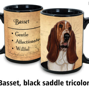 Basset, Black Saddle Tricolor Mug