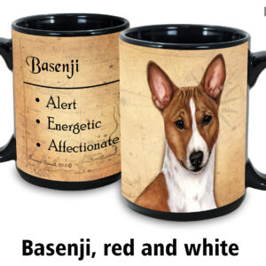 Basenji, Red and White Mug