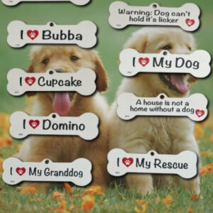 Small Wooden Dog Bone Magnets