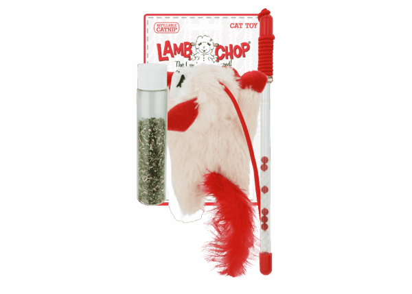 Lamb Chop® Cat Wand w/ Refillable Catnip