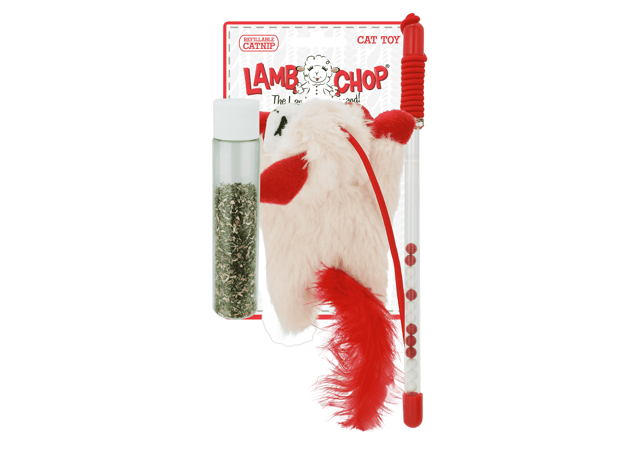 Lamb Chop® Cat Wand w/ Refillable Catnip