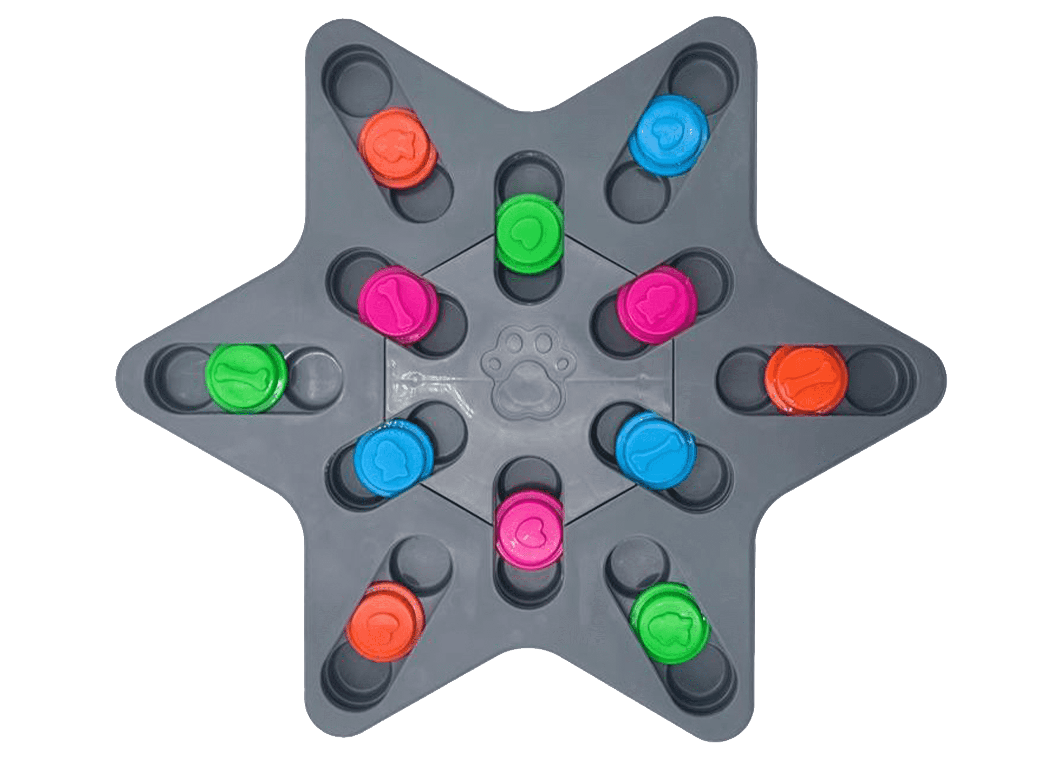 a close up of a plastic object with many colors