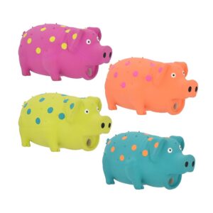 a group of three plastic pigs sitting next to each other