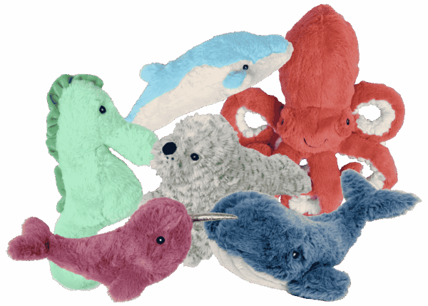 DEEP SEA CUDDLERS ULTRA SOFT PLUSH - SQUEAKS