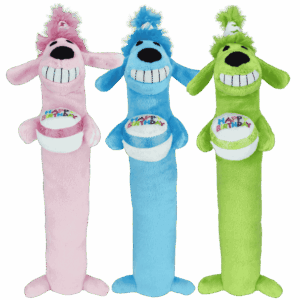 LOOfA DOGS BIRTHDAY COLORFUL PARTY HAT AND CAKE - SQUAKES