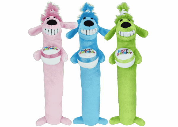LOOfA DOGS BIRTHDAY COLORFUL PARTY HAT AND CAKE - SQUAKES