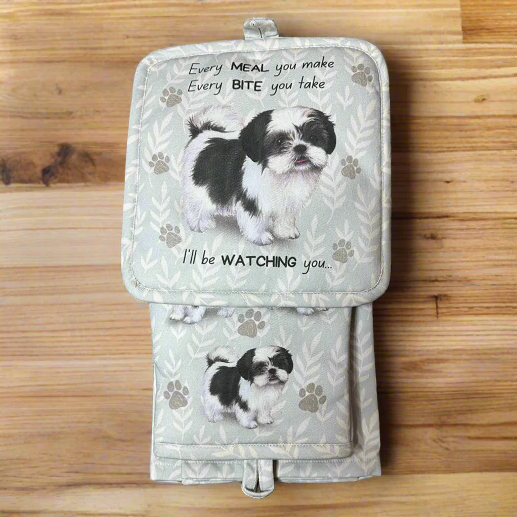 a small purse with a picture of a dog on it