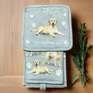 a dog blanket with a picture of a dog on it