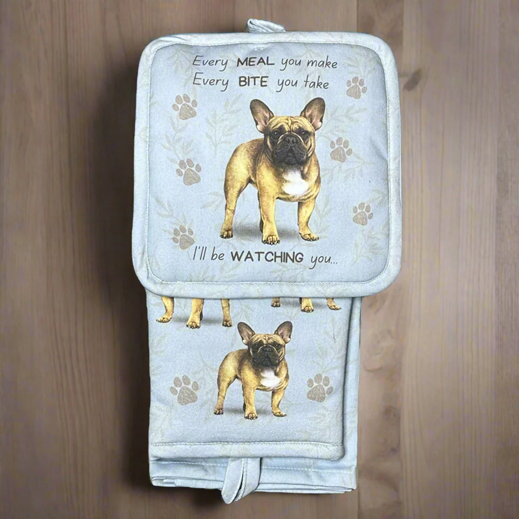 a dog blanket with a picture of a dog on it