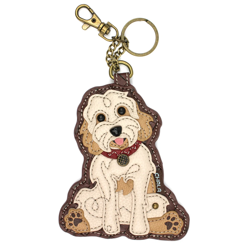 Coin Purse / Key Fob - Labradoodle