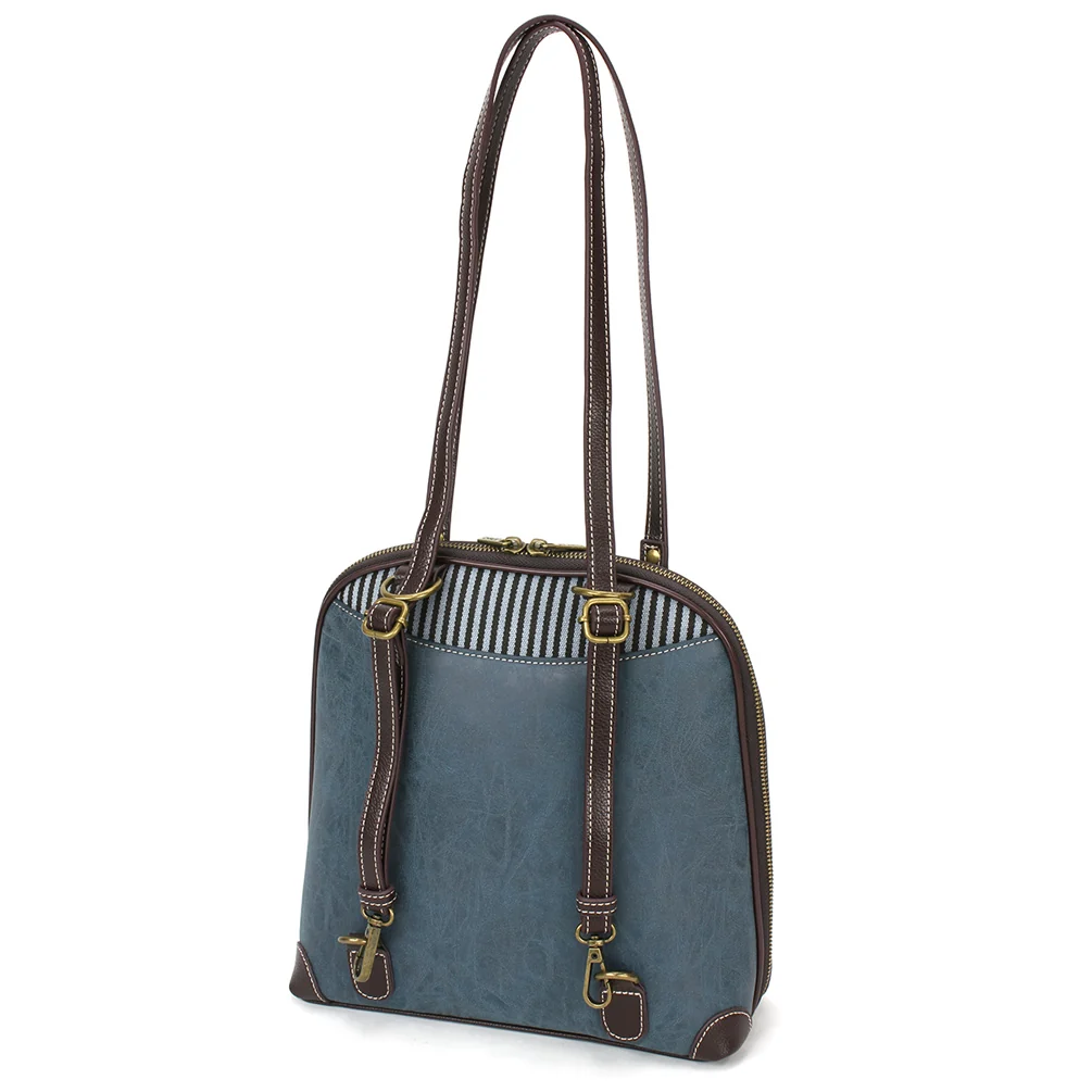 Convertible Backpack Purse - Blue Butterfly - Image 5