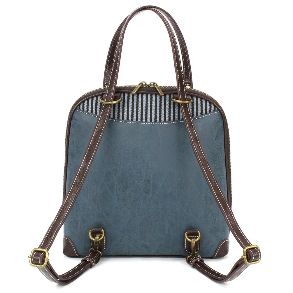 Convertible Backpack Purse - Blue Butterfly - Image 8