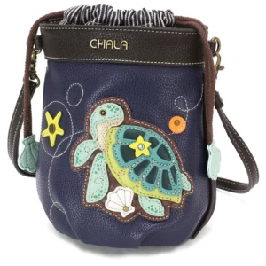 Drawstring Bucket Bag - RFID - Turtle