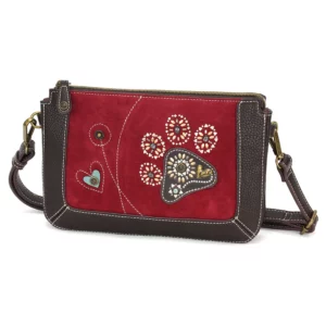 Dazzled Zip Pouch Crossbody - Paw Print