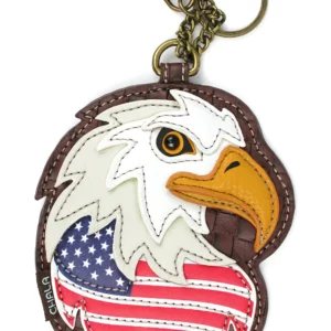 Key Fob/Coin Purse - Eagle US Flag