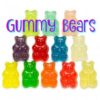 variety of Gummy Bears aligned in rows