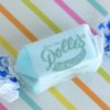 close up of single piece of wrapped Dolle's® Salt Water Taffy