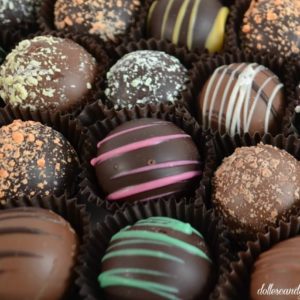 close up of assortment of Gourment Truffles