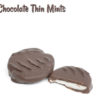 2 Dark Chocolate Thin Mints with one cut in half