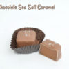 2 Milk Chocolate Sea salt Caramels with one cut in half