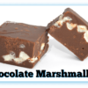 2 Chocolate Marshmallow Fudge pieces with one cut in half