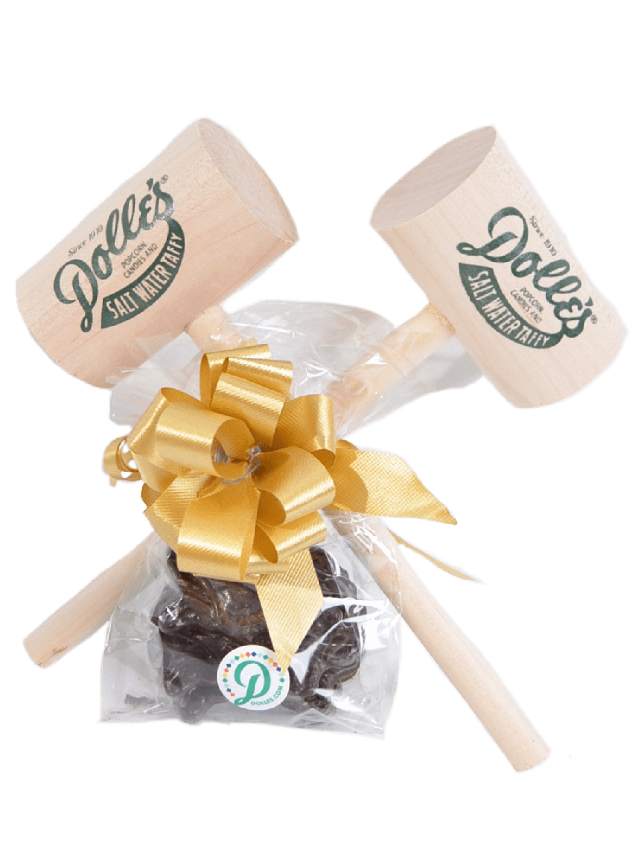 2 crab mallets and 6 chocolate crabs wrapped as gift set